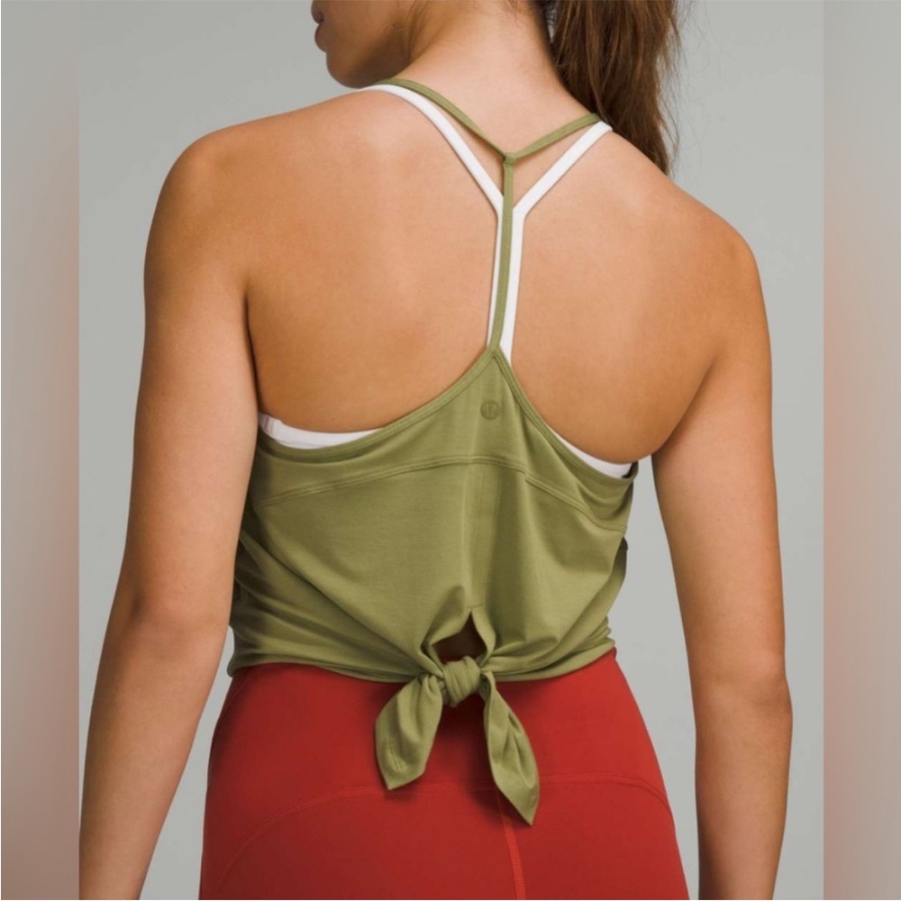 Lululemon Modal-Silk Yoga Tank Top | Bronze Green | Size: 6